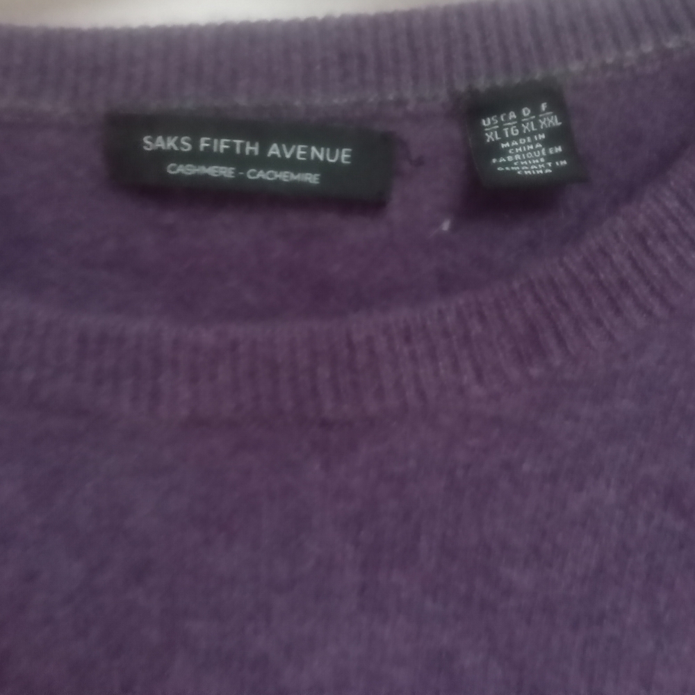 Saks Fifth Avenue Purple Cashmere Sweater...mint